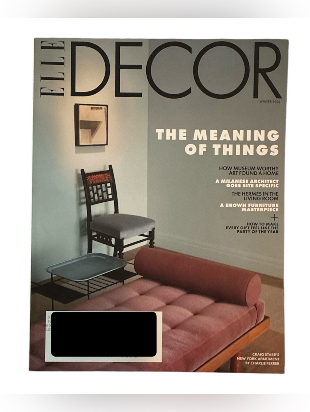 Elle Decor Magazine Winter 2026 The Meaning Of Things